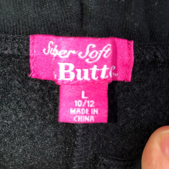 Butter black sweat pants rainbow detail Girls  L - Picture 4 of 4